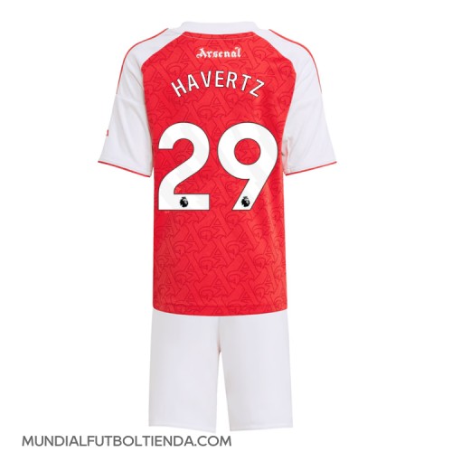 Camiseta Arsenal Kai Havertz #29 Primera Equipación Replica 2025-26 para niños mangas cortas (+ Pantalones cortos)